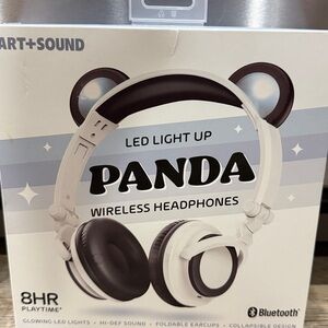 New in Box ART+SOUND LED Light Up Panda Bluetooth Wireless Headphones